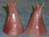 Teepee shakers glazed rosetone